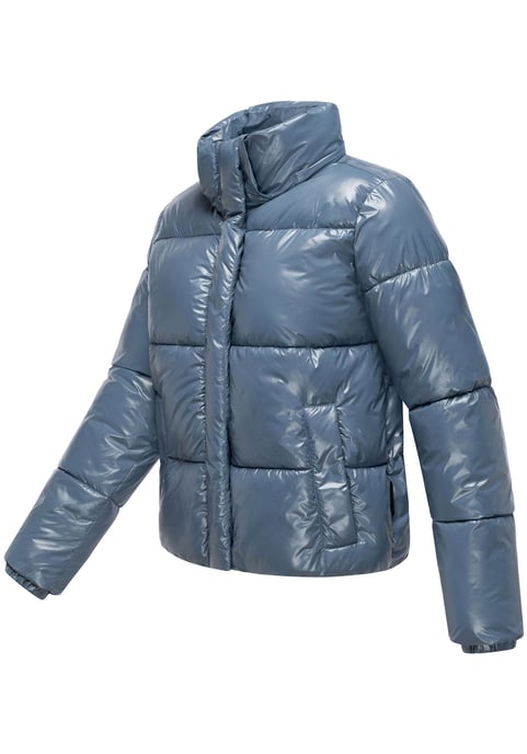Marikoo dames gewatteerde winterjas Skyraa met capuchon & glanzend design - Image 4