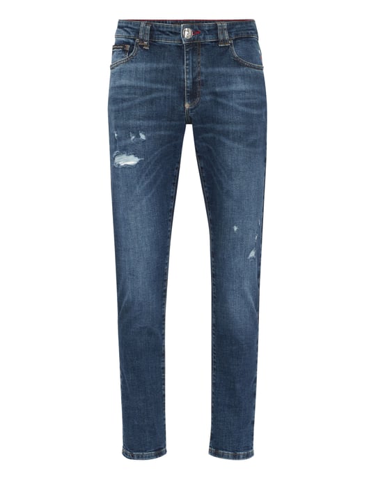 Destroyed Slim Fit Jeans - Image 1