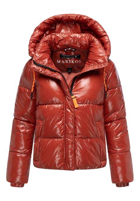 Marikoo dames gewatteerde winterjas Skyraa met capuchon & glanzend design - Image 1