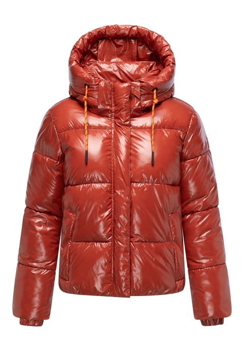 Marikoo dames gewatteerde winterjas Skyraa met capuchon & glanzend design - Image 2