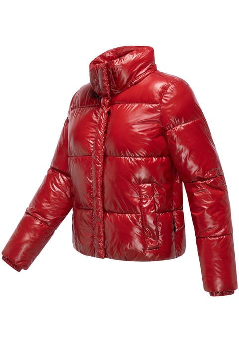Marikoo dames gewatteerde winterjas Skyraa met capuchon & glanzend design - Image 4