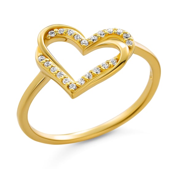 Orphelia 'Cecilia' Dames 925 Sterling Zilveren Set: Ketting + Oorbellen + Ring - Gouden SET-7584/G - Image 4