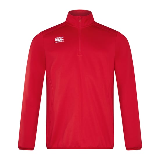 Canterbury Heren Kwart Rits Trainingsmiddelager (Vlag Rood) - Image 1
