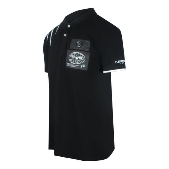 Plein Sport Scratched Shoulder Zwart Poloshirt - Image 2