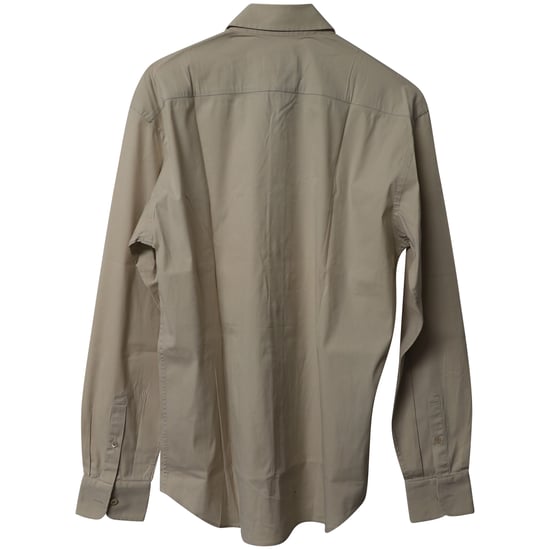 Prada Long Sleeve Button-up Shirt in Nude Cotton - Image 2