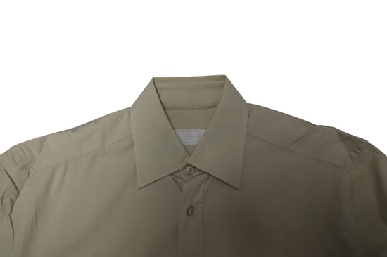 Prada Long Sleeve Button-up Shirt in Nude Cotton - Image 3