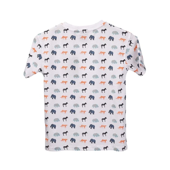 Trespass Kinder/Kids Safary T-shirt met all-over print (Wit) - Image 1