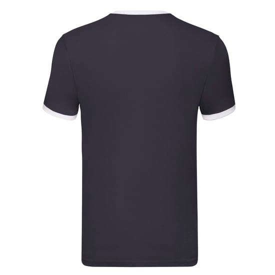 Fruit of the Loom Heren Ringer 160 T-Shirt (Marine / Wit) - Image 2