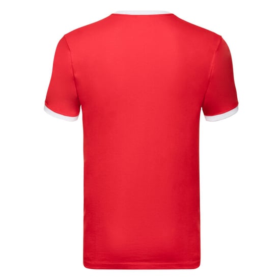 Fruit of the Loom Heren Ringer 160 T-Shirt (Rood/Wit) - Image 2