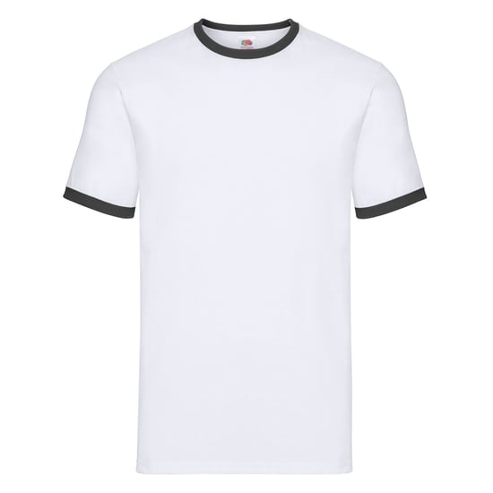 Fruit of the Loom Heren Ringer 160 T-Shirt (Wit/zwart) - Image 1