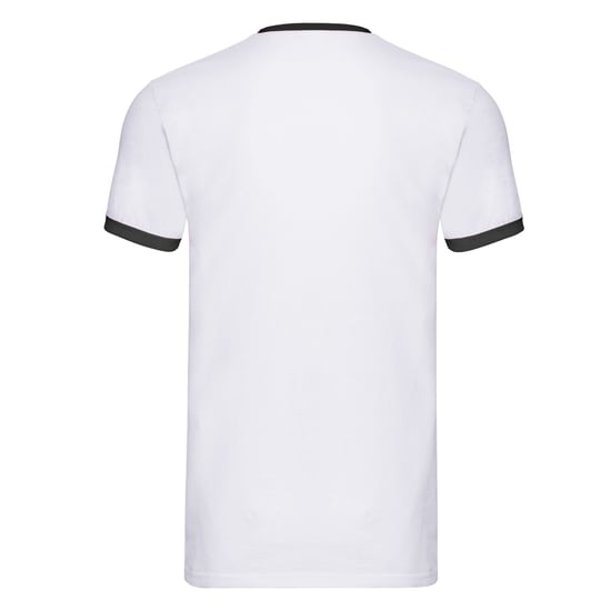 Fruit of the Loom Heren Ringer 160 T-Shirt (Wit/zwart) - Image 2