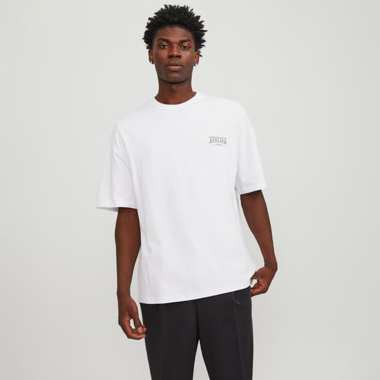 Jack & Jones Tee SS Santorini Oversize Fit Tee Wit - Image 3