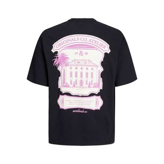 Jack & Jones Tee SS Santorini Oversize Fit Tee Zwart - Image 2