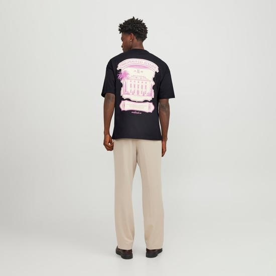Jack & Jones Tee SS Santorini Oversize Fit Tee Zwart - Image 4