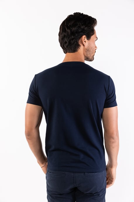 Presly & Sun Tee SS Steve V-Neck Blauw - Image 3