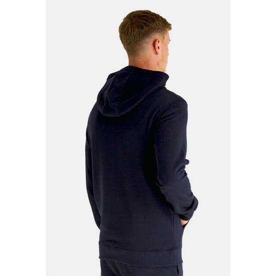 Lyle & Scott marineblauwe pull-over hoodie met tonaal Eagle-logo - Image 4
