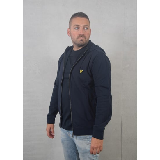 Lyle & Scott hybride Jet Dark Navy-hoodie met rits - Image 6