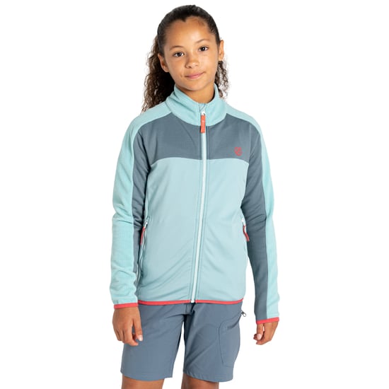Dare 2B Kinder/Kids Emergent IV Stretch Midlayer (Element Grijs/Aquifer) - Image 4