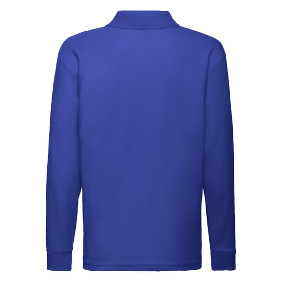 Fruit of the Loom Polo shirt met lange mouwen voor kinderen/Kinderen (Koningsblauw) - Image 2