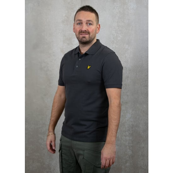 Lyle & Scott effen poloshirt in grijs - Image 3
