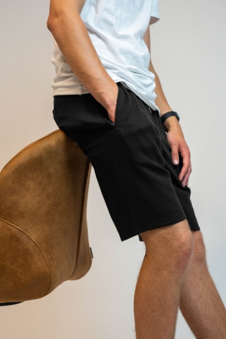Mario Russo Shorts Pique Short Zwart - Image 3