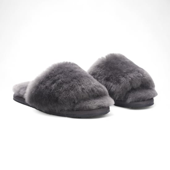 Dames pantoffels van schapenvacht, grijs, warme wintersandalen met bont - Nordic - Image 3