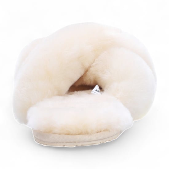 Dames schapenvacht pantoffels beige warme winter bont crossover - Snowbelle - Image 5