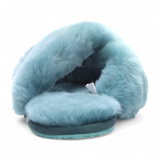 Dames schapenvacht pantoffels Teal Warm Winter Fur Crossover - Snowbelle - Image 5