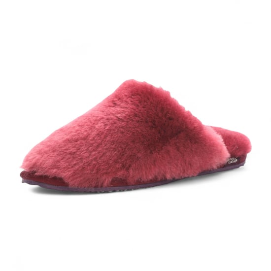 Dames schapenvacht pantoffels bordeauxrood warme winterbont muiltje - Aurora - Image 5