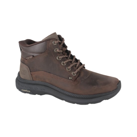 Skechers Pollard Waylon Leder Heren Koffie Enkelboots - Image 1