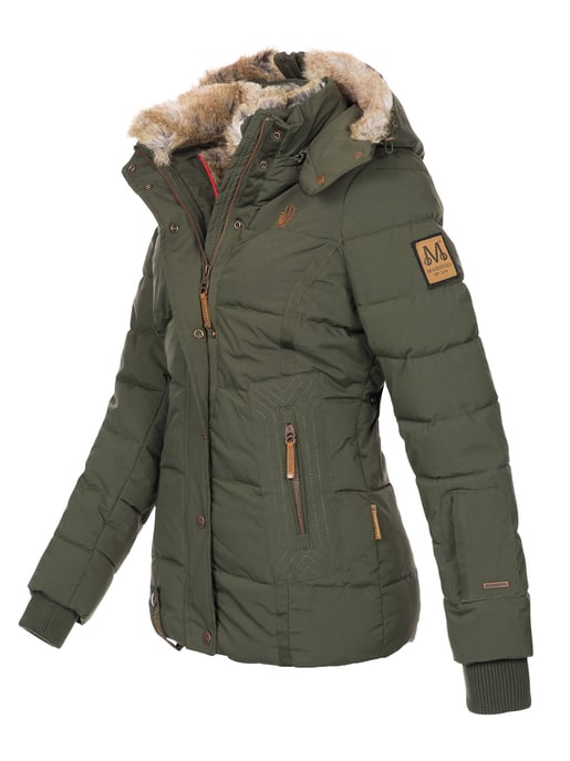 Marikoo dames winterjas Nekoo met imitatiebont capuchon & teddyvoering - Image 2
