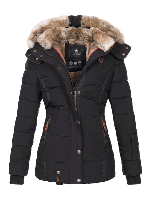 Marikoo dames winterjas Nekoo met imitatiebont capuchon & teddyvoering - Image 1