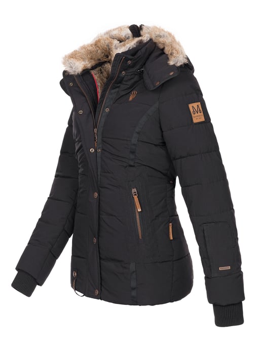 Marikoo dames winterjas Nekoo met imitatiebont capuchon & teddyvoering - Image 2