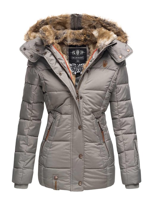 Marikoo dames winterjas Nekoo met imitatiebont capuchon & teddyvoering - Image 1