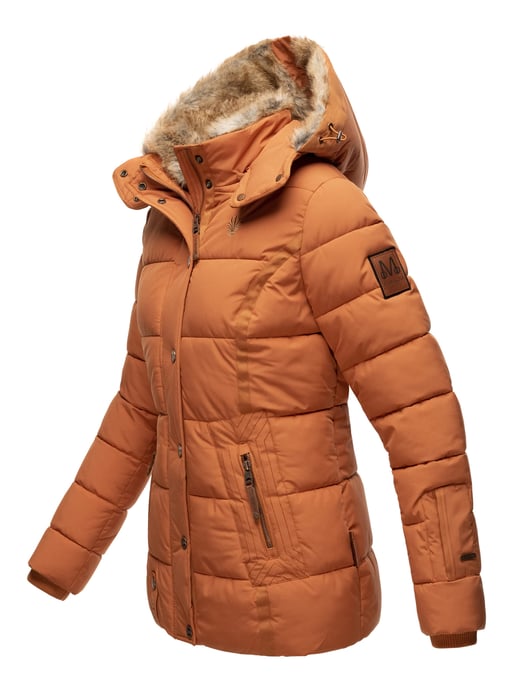 Marikoo dames winterjas Nekoo met imitatiebont capuchon & teddyvoering - Image 3