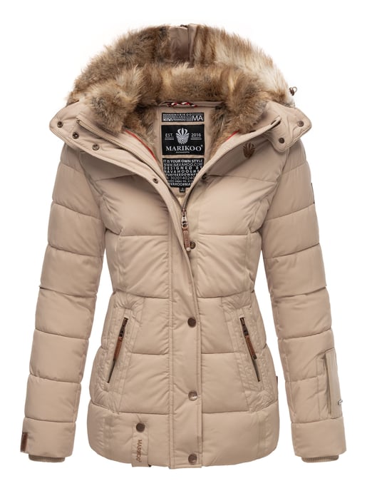 Marikoo dames winterjas Nekoo met imitatiebont capuchon & teddyvoering - Image 1