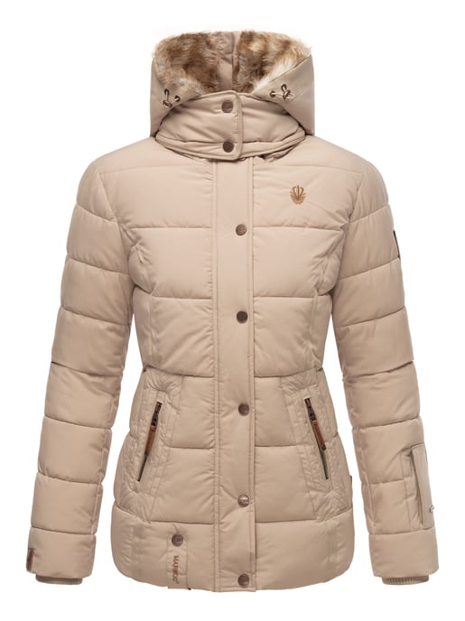 Marikoo dames winterjas Nekoo met imitatiebont capuchon & teddyvoering - Image 2