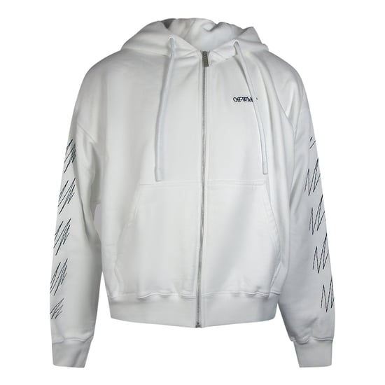 Off-white Stitch Diags Zip Skate Hoodie Wit - Image 1