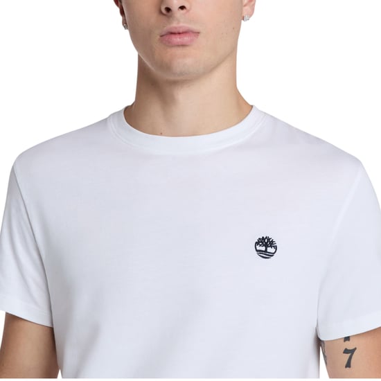 Timberland Heren T-Shirts Klassiek Logo Zomer Ronde Hals Dunstan River Tops Nieuw - Image 5
