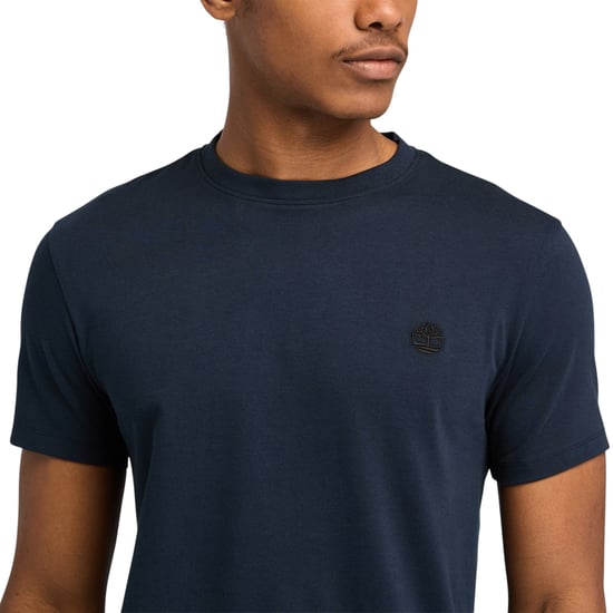 Timberland Heren T-Shirts Classic Logo Zomer Crew Neck Dunstan River Tops Nieuw - Image 5