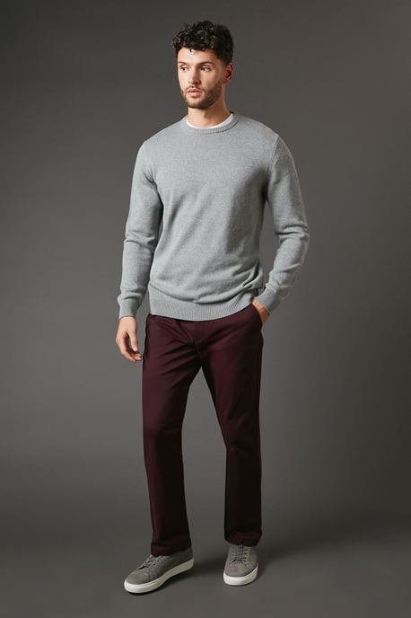 Burgundy Premium Chino Trousers - Image 4