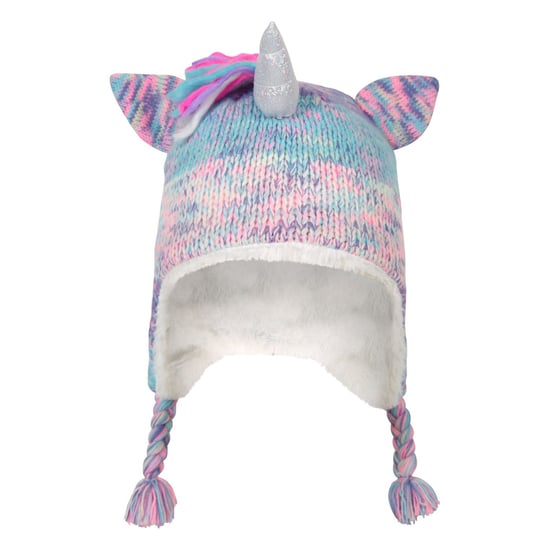 Mountain Warehouse Kinder/Kinder Unicorn Bomber Hat (Blauw/roze) - Image 4