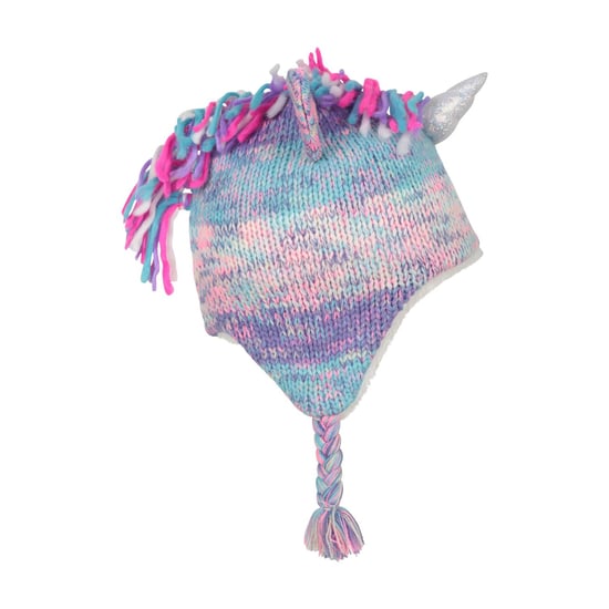 Mountain Warehouse Kinder/Kinder Unicorn Bomber Hat (Blauw/roze) - Image 6