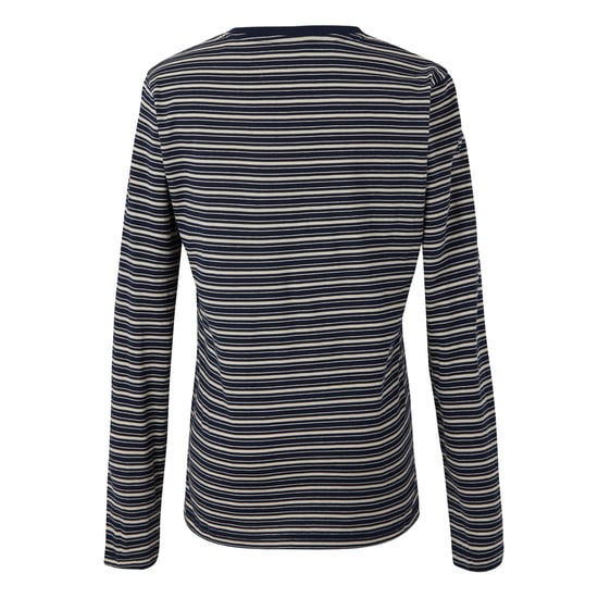 Regatta Dames/Dames Federica Stripe T-shirt met lange mouwen (Marine / Licht Vanille) - Image 2