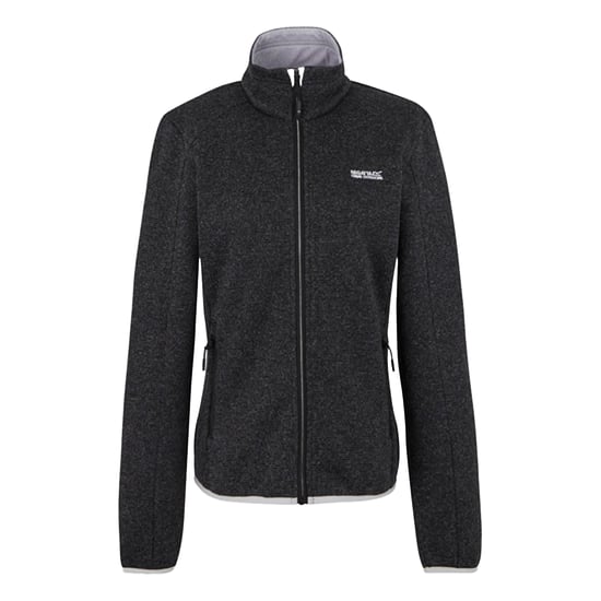 Regatta Dames Newhill Volledige Rits Fleece Jacket (Zwart/Oester Champignon) - Image 1