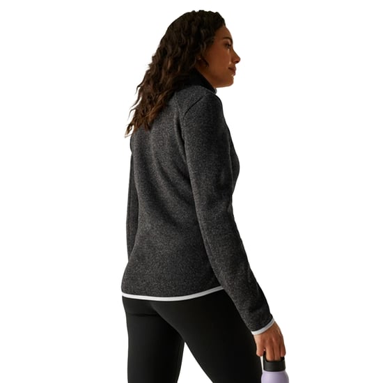 Regatta Dames Newhill Volledige Rits Fleece Jacket (Zwart/Oester Champignon) - Image 5