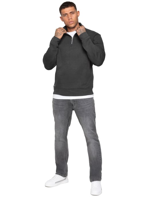Enzo Milano | Heren Half Zip Sweatshirt - Image 4
