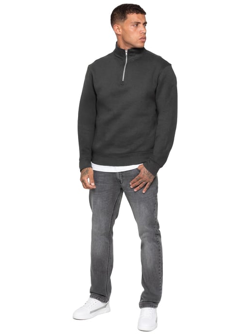 Enzo Milano | Heren Half Zip Sweatshirt - Image 5