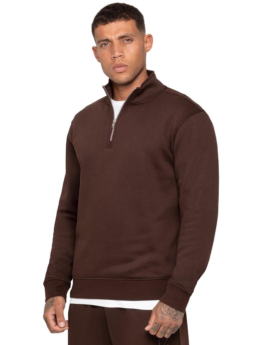 Enzo Milano | Heren Half Zip Sweatshirt - Image 1