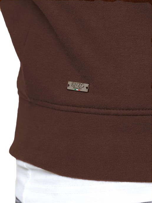 Enzo Milano | Heren Half Zip Sweatshirt - Image 4